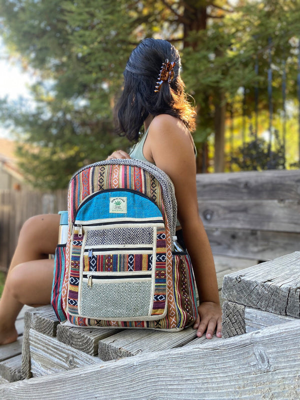 LARGE Boho Backpack with LAPTOP Pocket